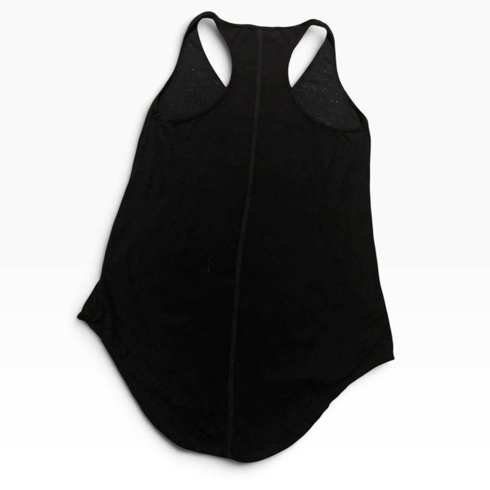 Feel The Piece Tank Top Women M/L Black V-Neck Racerback Minimalist Athleisure